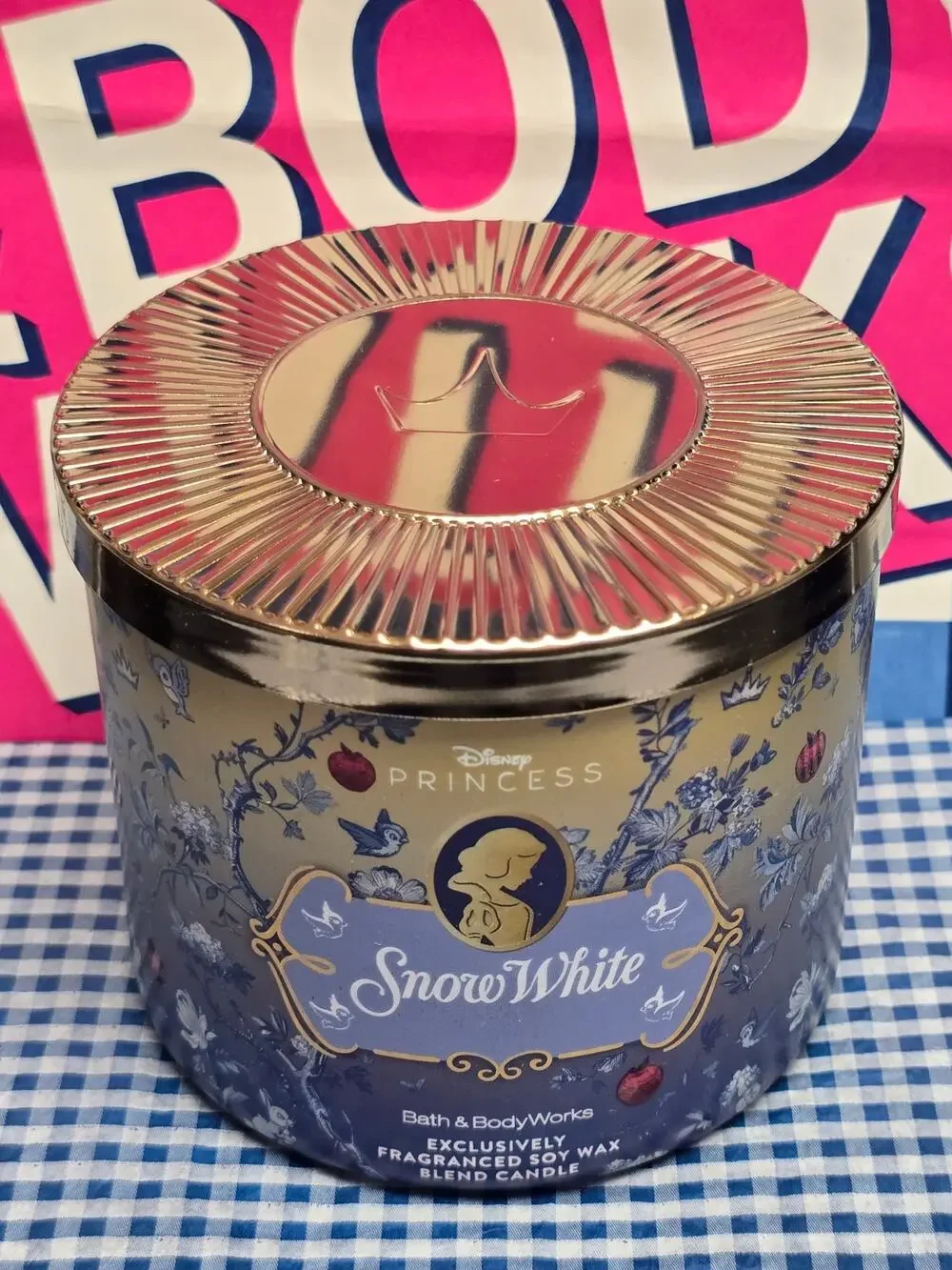 BBW Disney Princess Snow White Large 3 Wick Candle Home Fragrance Exclusive